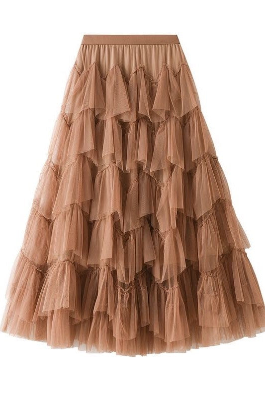 Romance Tulle Midi Skirt