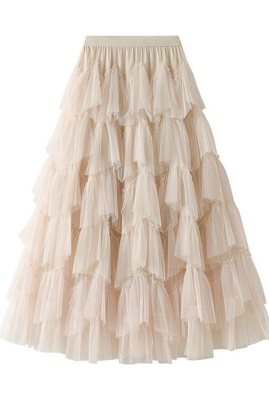 Romance Tulle Midi Skirt