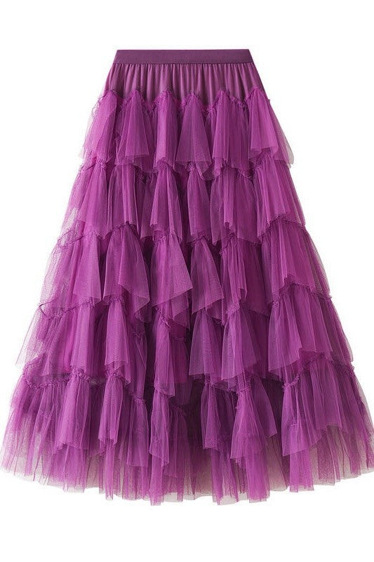 Romance Tulle Midi Skirt