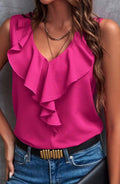 Cascading Ruffle Tank Top