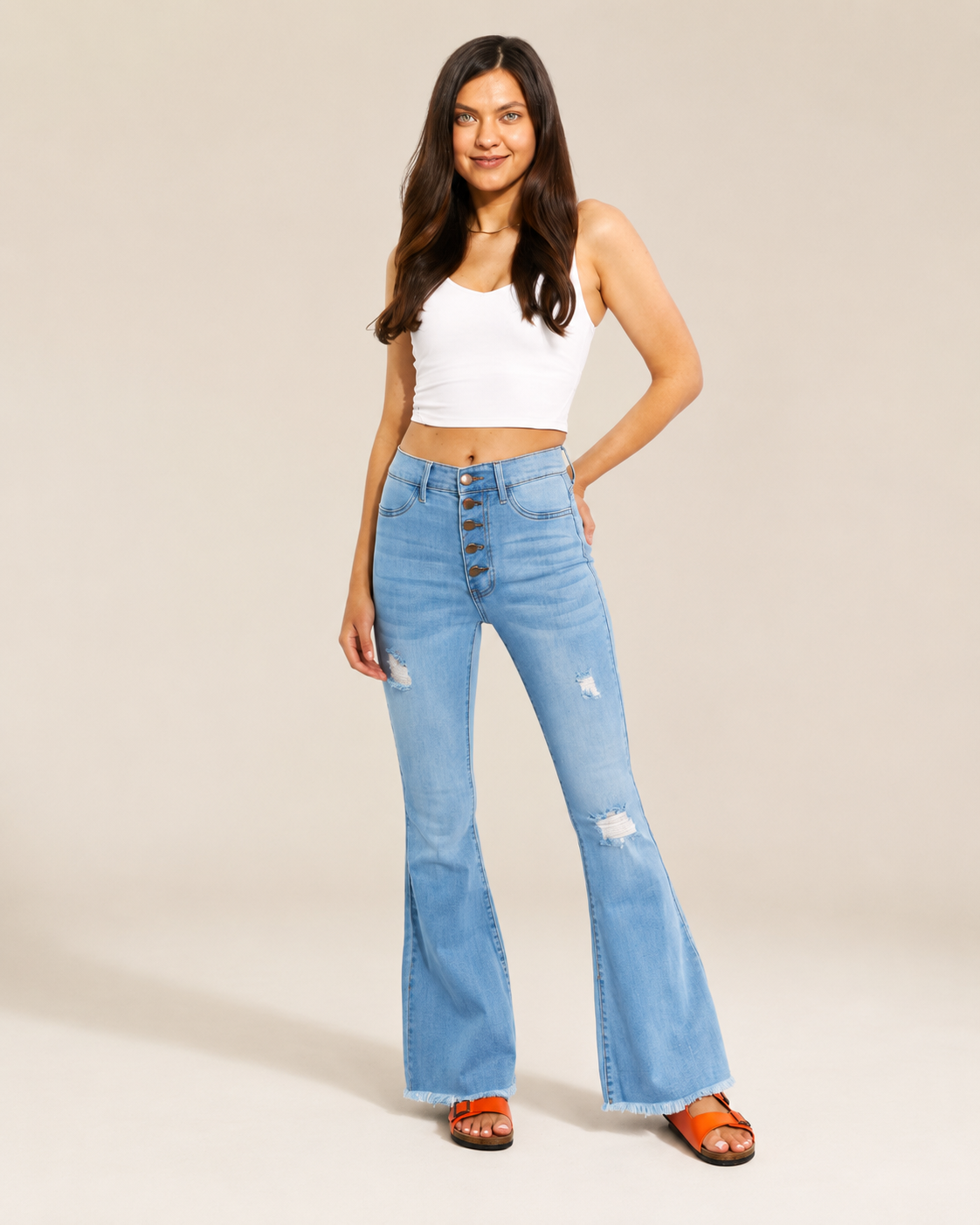 Skywash Silk Flare Jeans