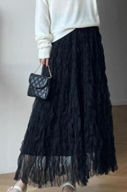 Mesh Midi Skirt