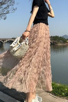 Mesh Midi Skirt